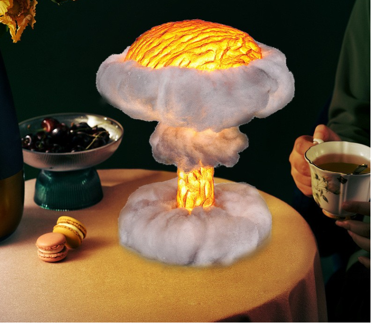 Mushroom Cloud Creative Led Table Lamp Infinite Three-Tone Light Eye Protection Lamp Curated Room Kits