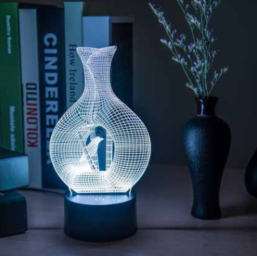 Creative 3D night light LED lamp Curated Room Kits