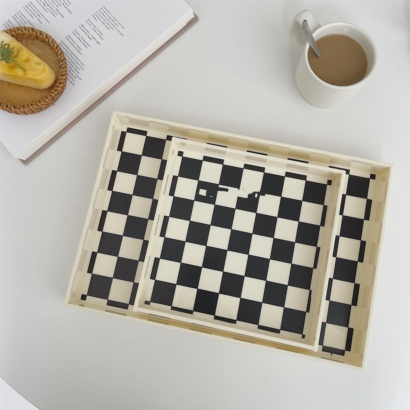 Original Checkerboard Storage Tray Acrylic Curated Room Kits
