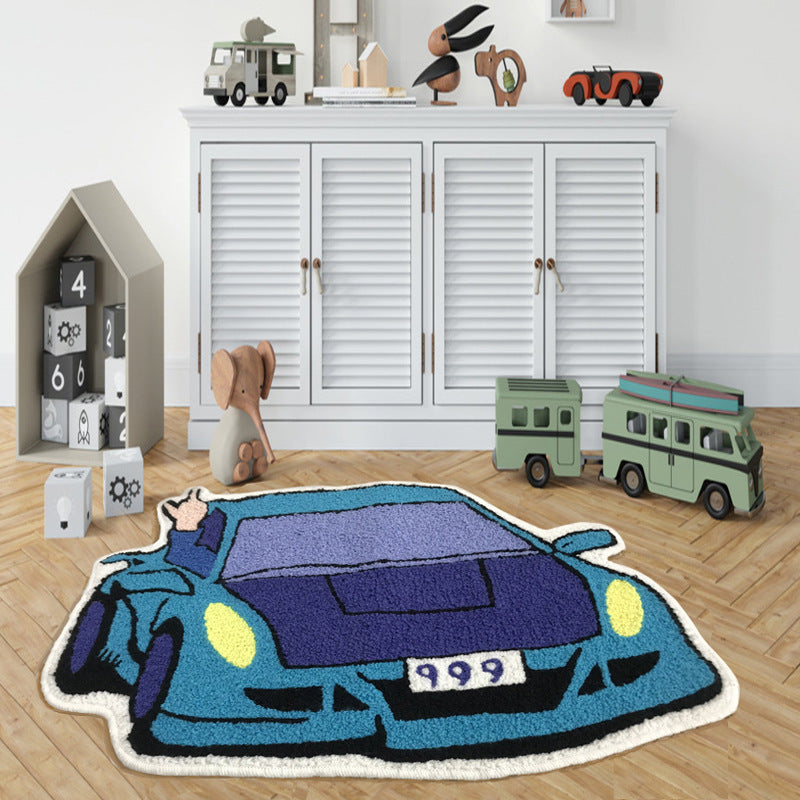 Car Graphic Carpet Non-slip Decorative Floor Mat Curated Room Kits
